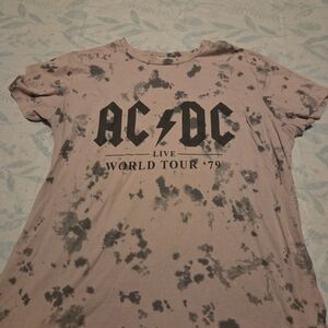 Maurices Pink and Gray Tie-Dye Tee